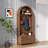 Walnut Wood-Colored Farmhouse Style Entryway Coat Rack, Four-In-One Multi-Functional, With Hooks, Shoe Rack, Bench, And Hallway Compatibility.-299365113