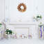 Faux Lighted Wheat Plastic 50cm Wreath