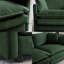 Canapé profond rembourré en chenille avec coussin décoratif, cadre en bois massif et options de combinaison flexibles pour le salon, la chambre à coucher ou le bureau-426812669