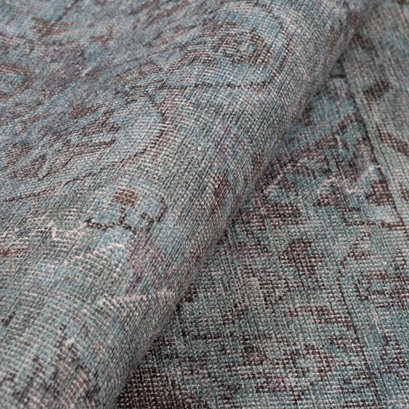 Tapis luxueux lavable à la machine, 4,9 x 7,5 pieds, 100% polyester, 1850 g / m², hauteur des poils: 0,2 pouce | Envers écologique en polyester recyclé | Parfait pour le salon et la chambre à coucher, conception douce et durable