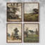 «Vintage Landscape VIII», 4 pièces sur papier-1456844166-1456844169