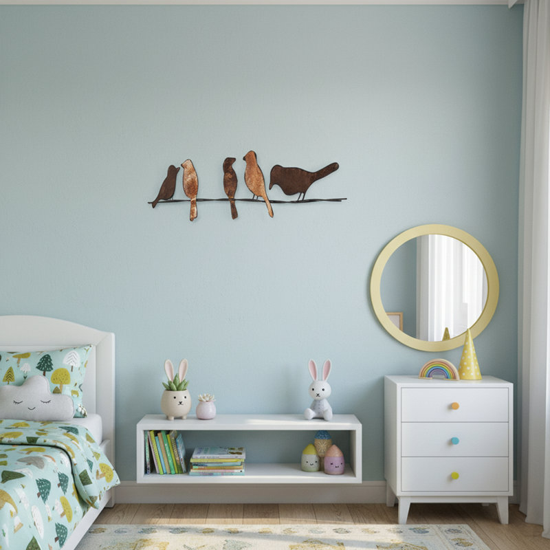 5-Birds Metal Wall Decor