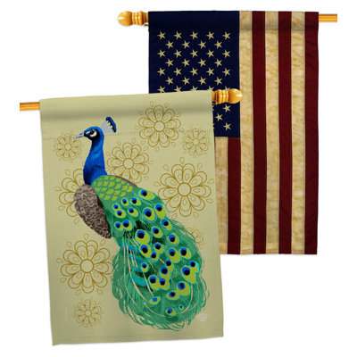 Drapeau de jardin en polyester 2 côtés 18,5 x 13 po