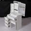 29.2" Small Space Left Bedside Cabinet Vanity Table + Cushioned Stool-1135991995