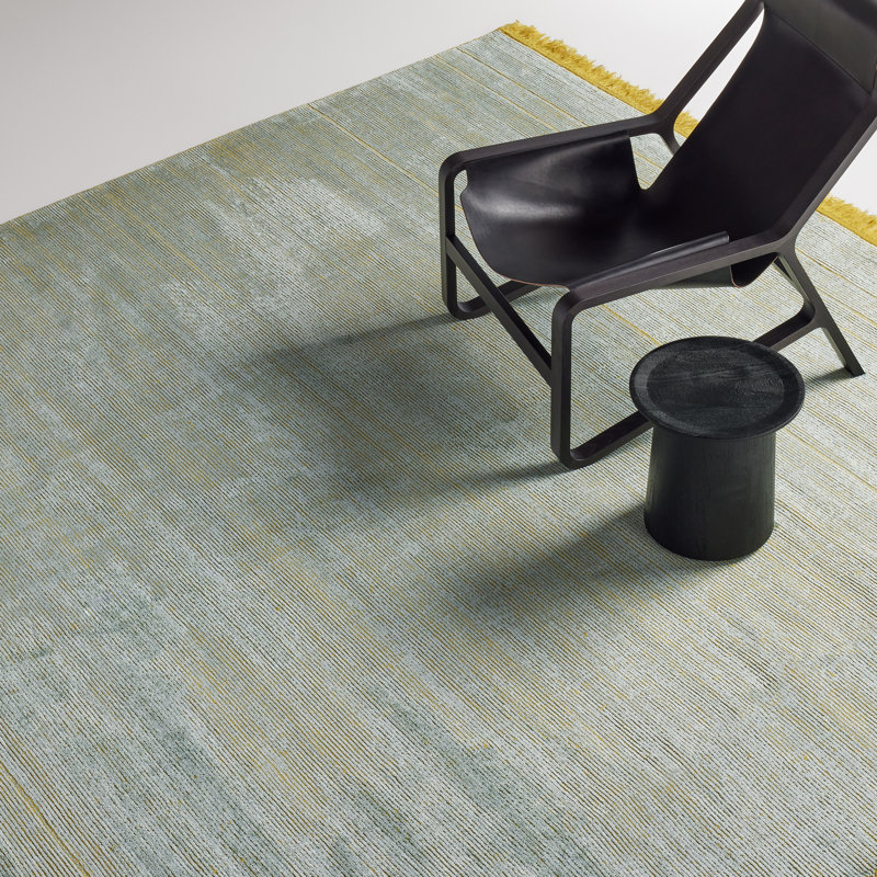 Fancy Area Rug in Lime/Yellow, Rectangle 5' x 8'