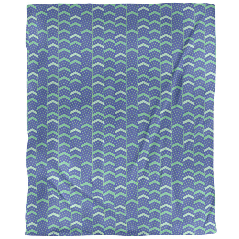 Housse de couette simple Rhonda, Housse de couette pour lit simple, Aqua / vert, Microfibre