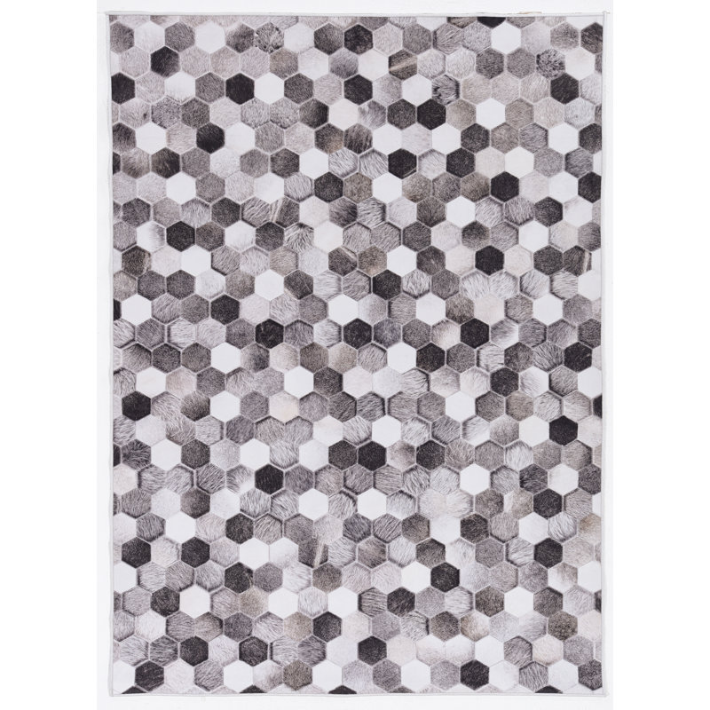 Tapis gris / noir Jameown, Rectangle 3 pi x 5 pi