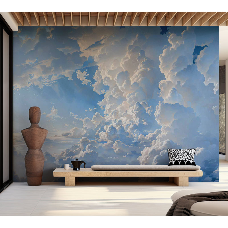 Murale paysage pelez et collez - Secrets of the Clouds, L 77 po x L 55 po