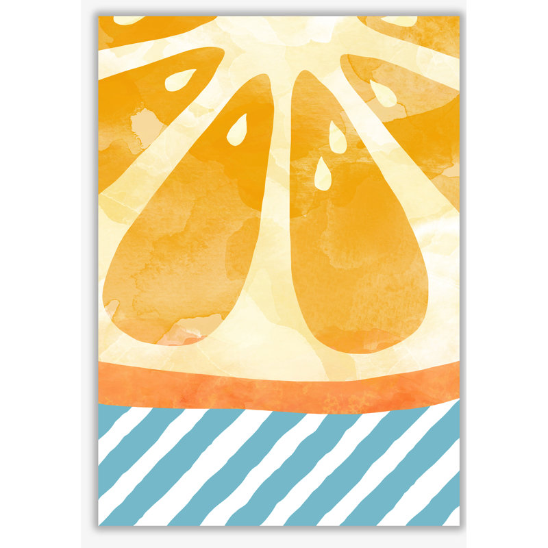 Orange Abstract - Print, 30 cm H x 21 cm W x 1 cm D, No Frame