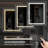 Abriele Wall Mount Mirror with LED Lights, 3 Color Mode Lights, Dimmer, Defogger, Memory Function for Bathroom-1177673257