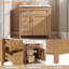 Meuble-lavabo autoportant de 30 po avec lavabo, armoire en bois à fermeture douce, poignées décoratives dorées
