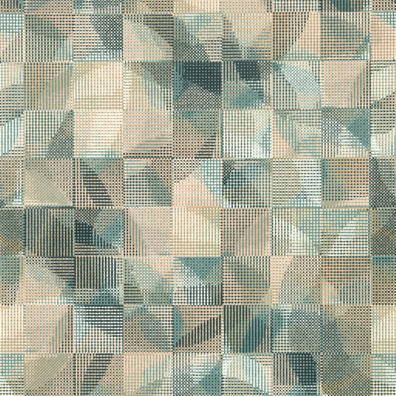 Vivido Impatto Geometric Non-Woven Wallpaper Roll, Mineral/Blush