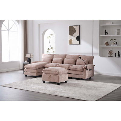 106" U Shape Sectional Sofa Cloud Couch