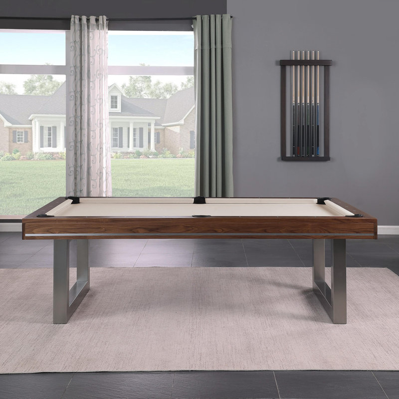 Table de billard en bois massif avec plateau de salle à manger Harmony, Sable, Noyer naturel, 8'