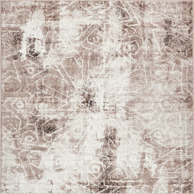 Tapis beige foncé tissé à la machine Brandt