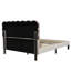 Cecilie Velvet Upholstered Bed with Wooden Frame-121836006