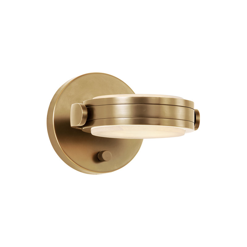 Blanco 1 - Light LED Bath Sconce, Vintage Brass/Alabaster