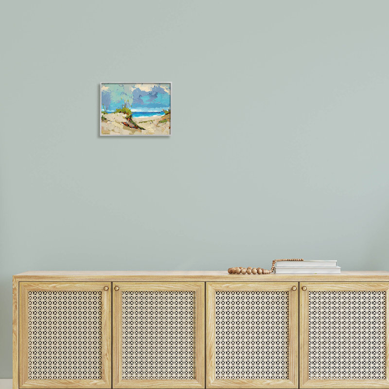 Scène de plage moderne, giclée par Trevor Copenhaver, H 11 po x l 14 po x P 1,5 po, Estampe numérique Farmhouse
