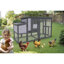 Grand poulailler avec toit et plaque de fond amovible, cage en bois de 79 po pour 5 à 8 poulets, canards, lapins améliorés, toit en asphalte, boîtes de nidification