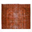 Tapis turc en laine noué à la main orange 5x8,8 pi pour intérieurs contemporains