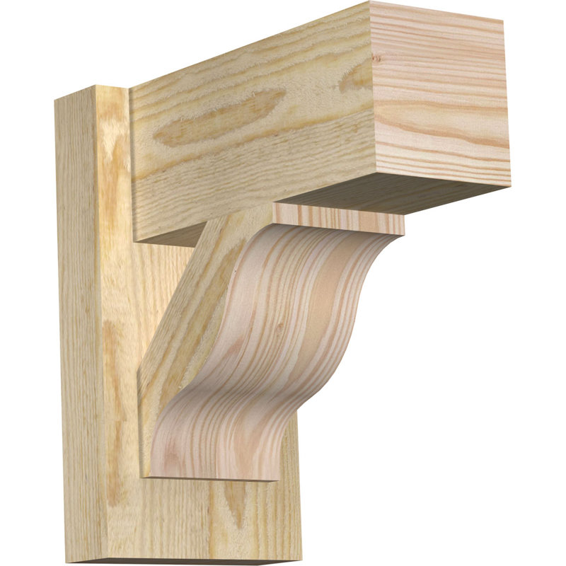 Funer en bois rustique Funston Block, Sapin Douglas de 6 po (sciage brut), P 12 po x H 12 po
