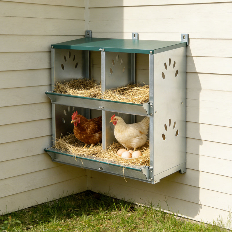 Boîtes de nidification pour poulets, boîte de nidification pour poulets à 4 compartiments