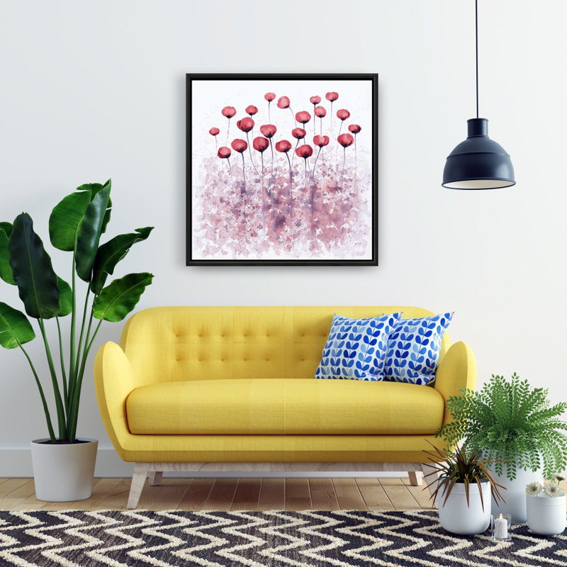 " Pink Flowers With Paint Splash "