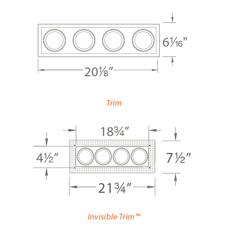 Black Aluminum 4-Light LED Recessed Spotlight Kit