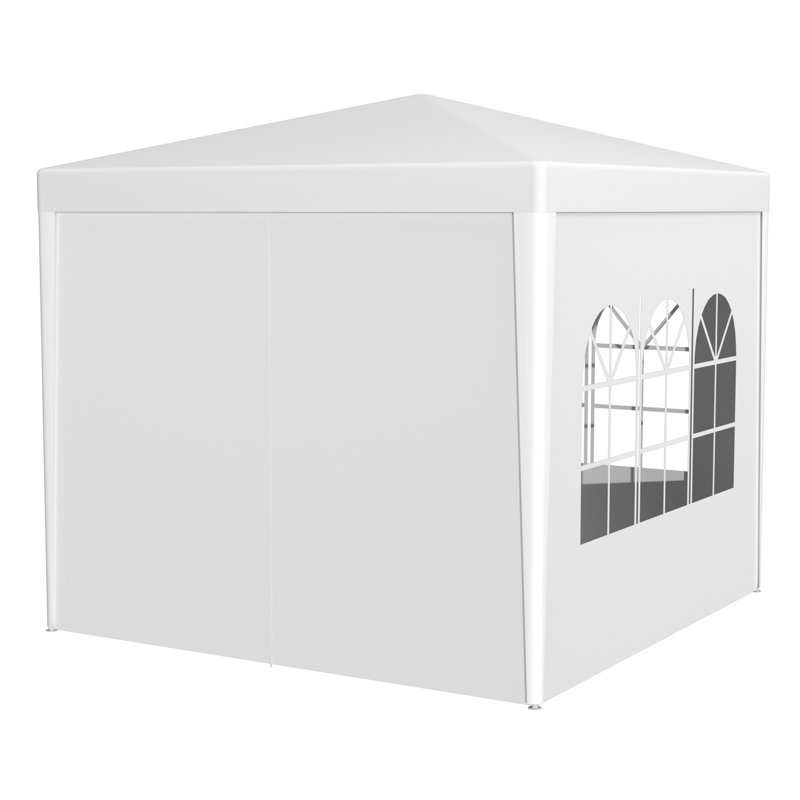 10'X10' Party Tent Outdoor Heavy Duty Gazebo Wedding Canopy + 4 Removable Walls, White
