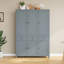 Garde-manger de style Shaker de 74,8 po de hauteur Briarton avec tablettes réglables et plateaux coulissants-124948304