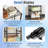 88.2" W Metal Clothing Rack with Clothing Rods-2132258844