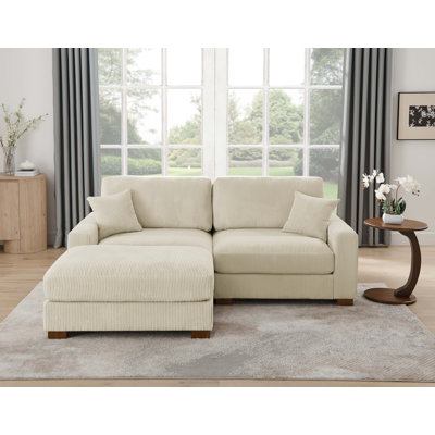 3-Pieces Modular Sofa With Ottoman by Ebern Designs