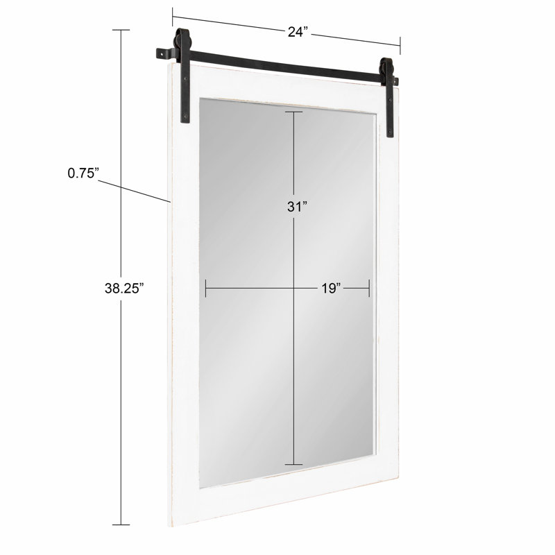Miroir Dayanah, Blanc bord de mer, 38,75 po x 25,75 po