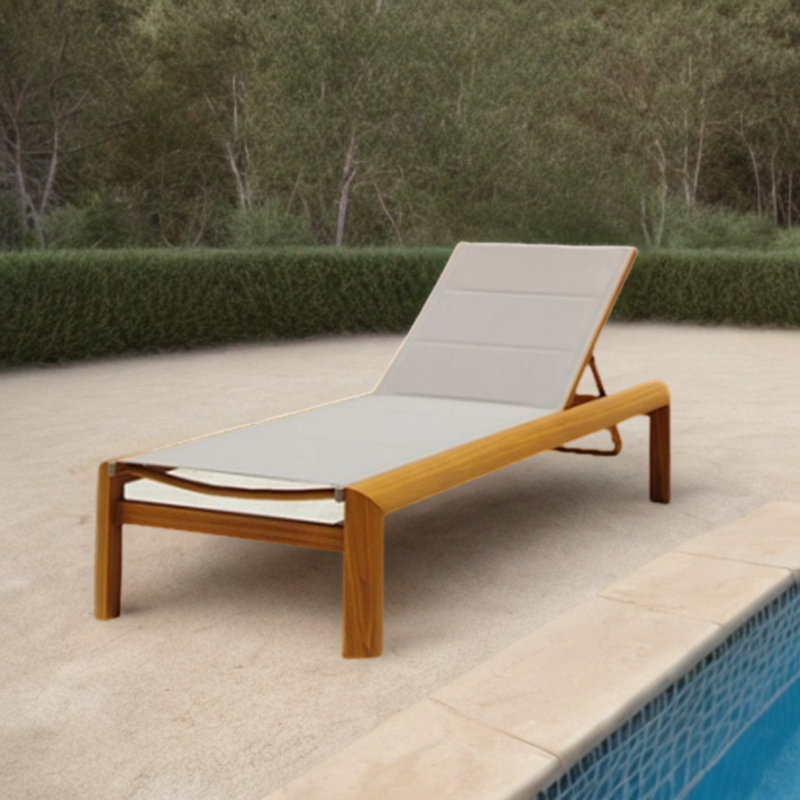 Chaise longue d'extérieur en aluminium