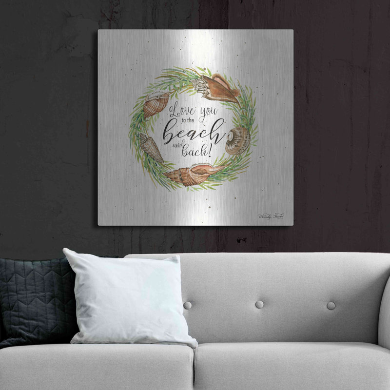 «Love You To The Beach Shell Wreath» par Cindy Jacobs, H 36 po x l 36 po