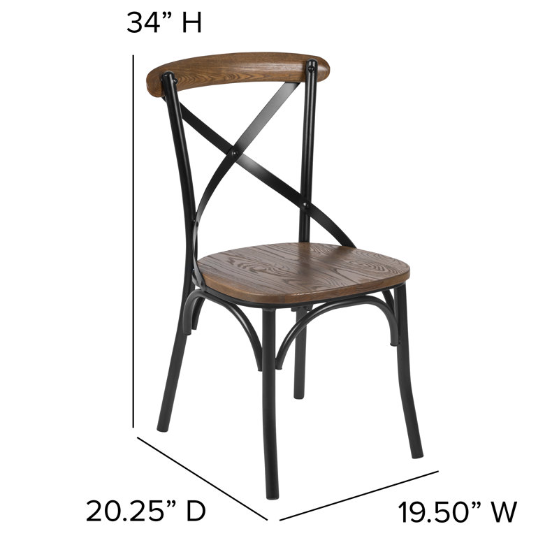 Lara 17.5'' H Ash Stacking Side Chair