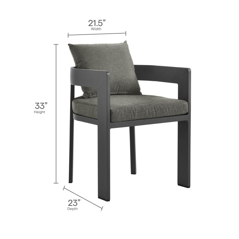 Ensemble de salle à manger d'extérieur en aluminium 9 pièces avec table extensible Tahoe, Gris anthracite