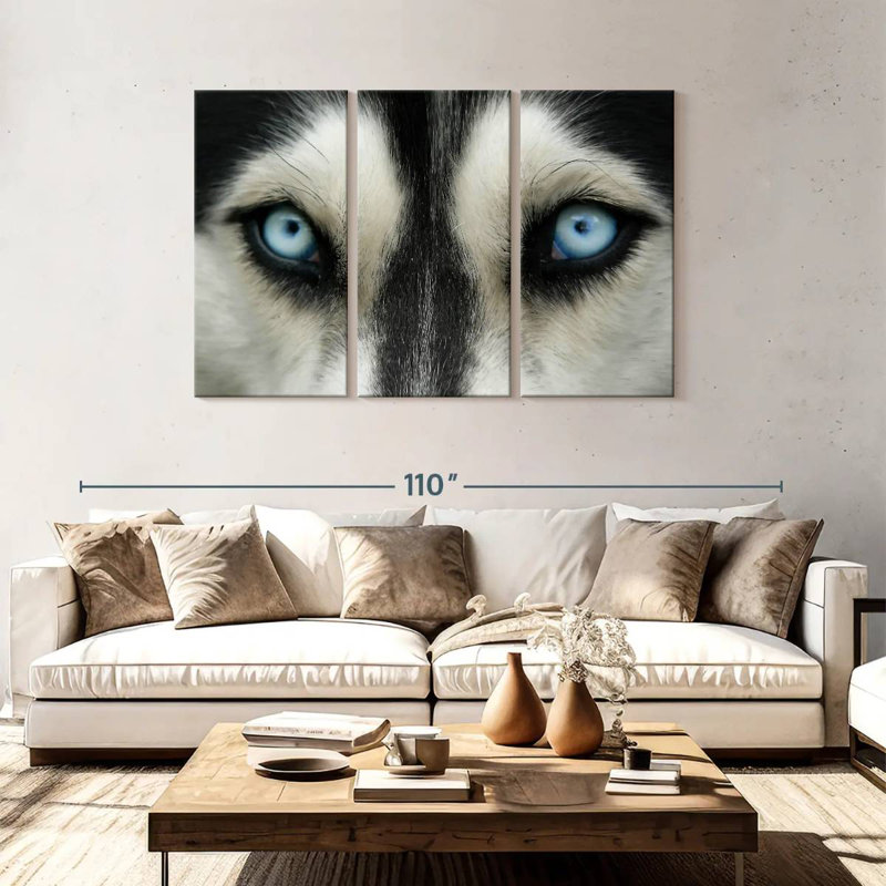 Brampt Sky Eyed Husky, 48" H x 74" W