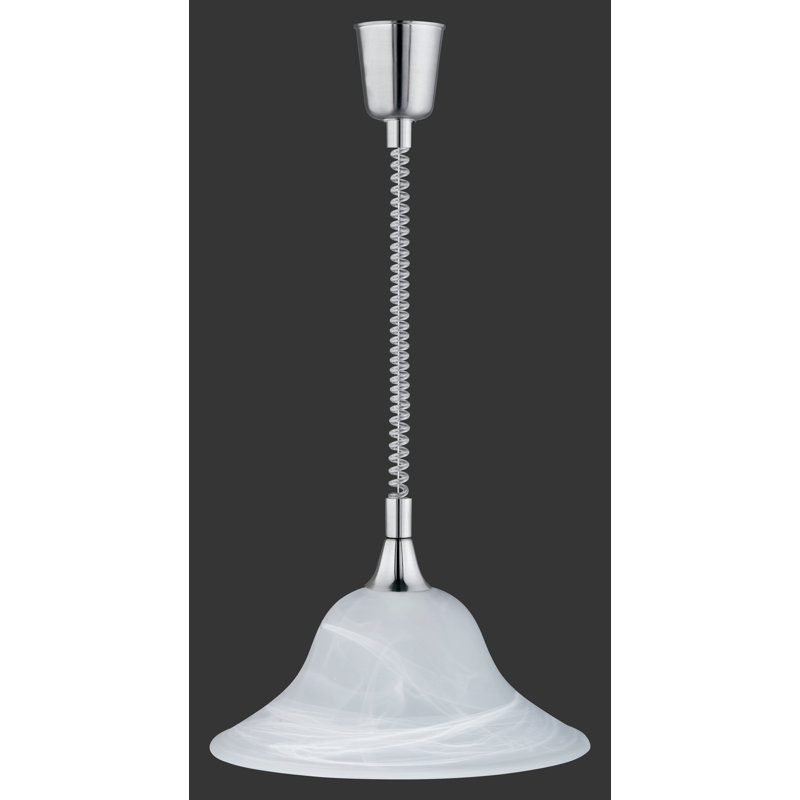 Davidson 1 - Light Cone Pendant, Alabaster white and matte nickel