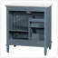 Meuble-lavabo 30 po avec lavabo, meuble-lavabo avec un tiroir rabattable et deux tiroirs, tablette réglable, bois massif et panneau de fibres à densité moyenne, bleu gris-129460154