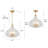 Yedidal 3-Light Small Shaded Glass Drum Chandelier With Brass Finish