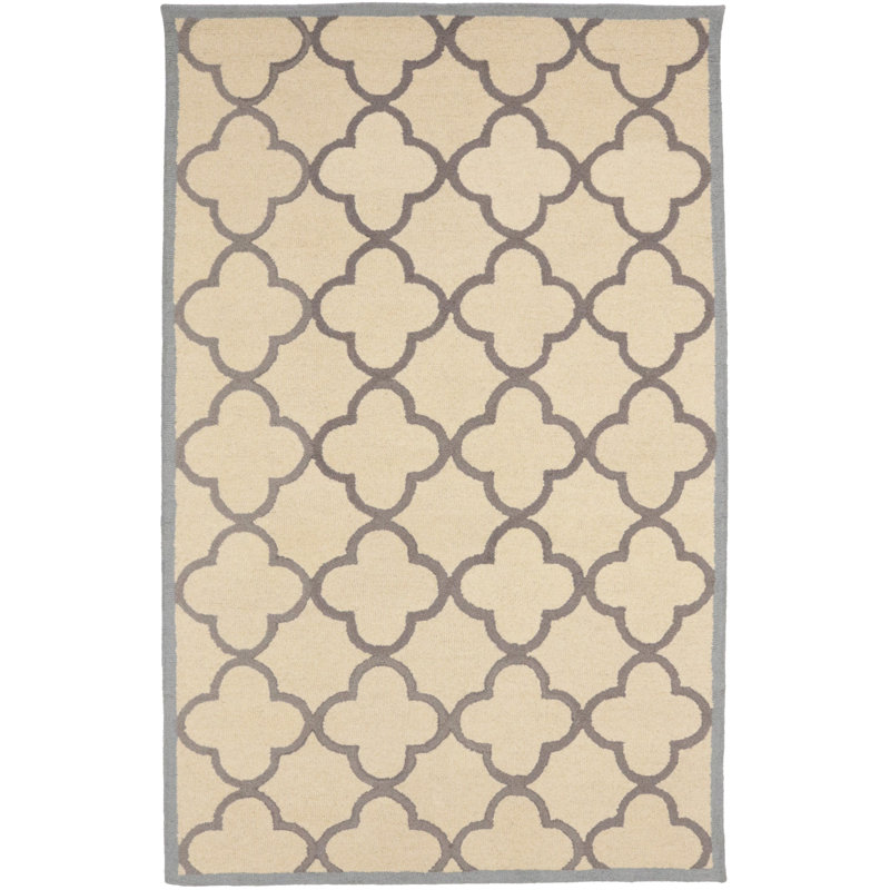 Tapis oriental crème et taupe 5X8