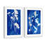 «A Touch of Royal Blue Diptych», ensemble de 2 reproductions de peintures à l'acrylique encadrées-24746890