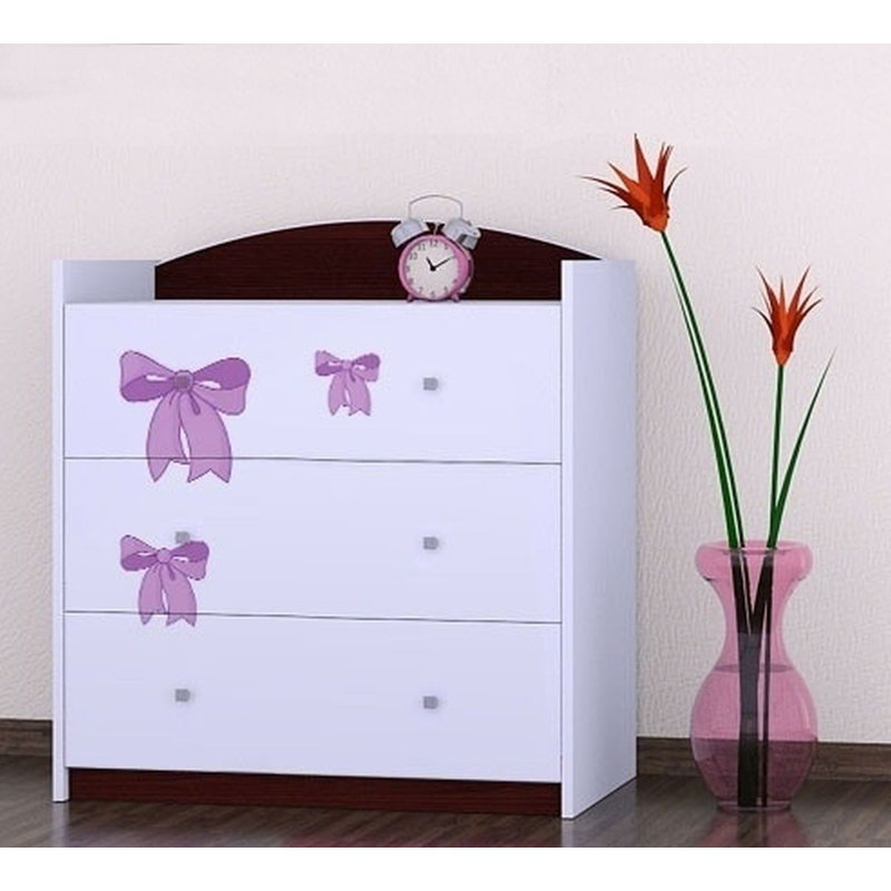 3 Drawer Chest, Dark Brown