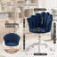 Office Chair, Adjustable Height Swivel Chair, Chenille Vanity Chair, Comfy Padded Computer Desk Chair For Office, Study, Bedroom-2042323818