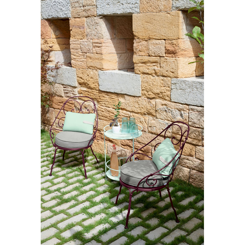 Guinguette Outdoor Round Side Table, Cotton