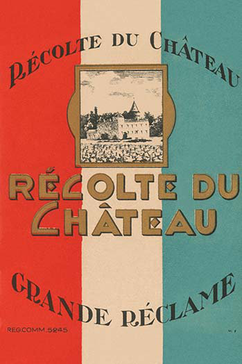 « recolte du chateau », annonce rétro, H 42 po x l 28 po x P 1,5 po