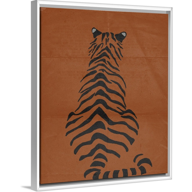 « tiger i kids », art encadré, Cadre pour toile flottant blanc, H 20 po x l 16 po x P 1,2 o
