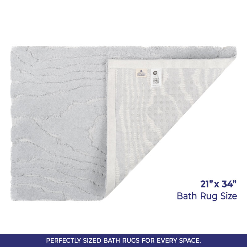  Non-Slip Bath Rug Bath Mat, Light Gray