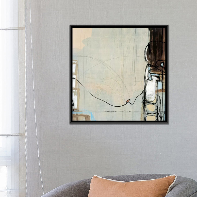 « projection i », impression sur toile, H 18 po x l 18 po x P 1,5 po, Toile avec cadre noir, Pas de tapis